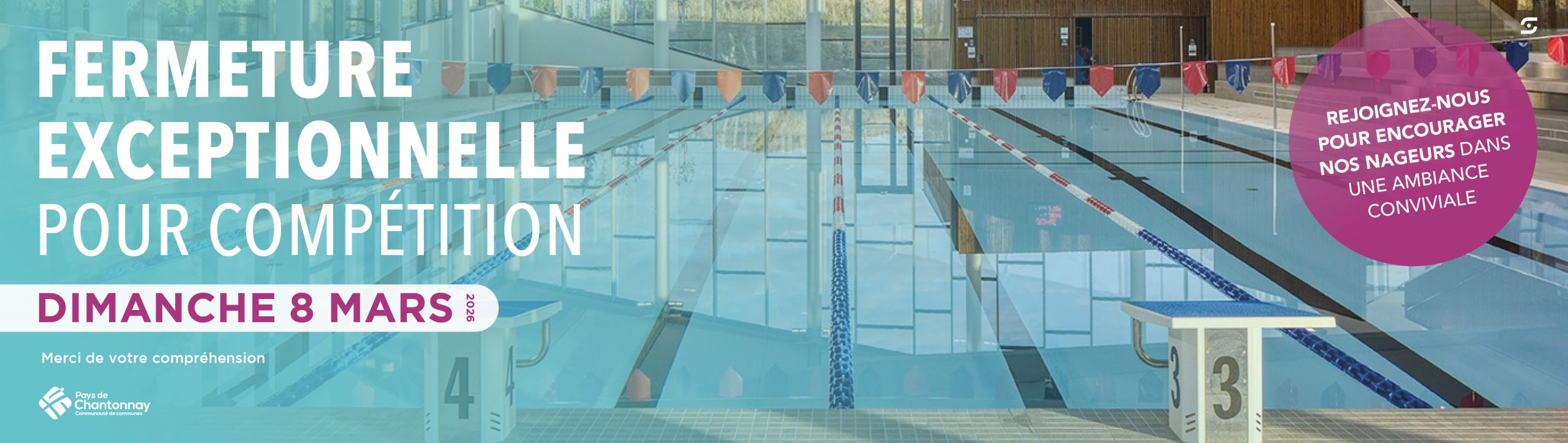 FERMETURE EXCEPTIONNELLE POUR COMPÉTITION