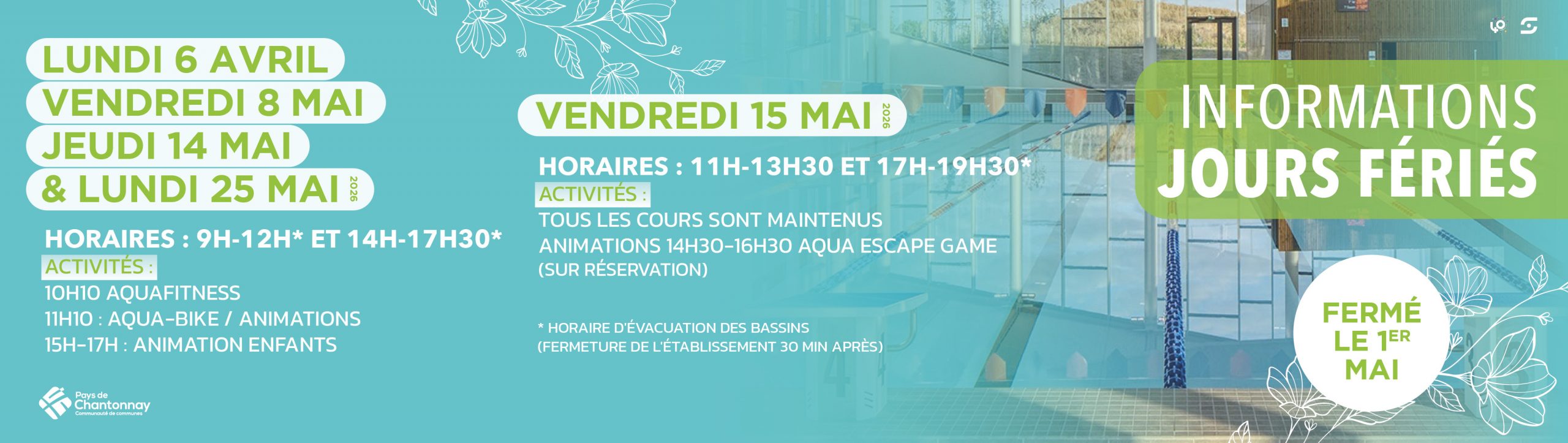 INFORMATIONS JOURS FÉRIÉS