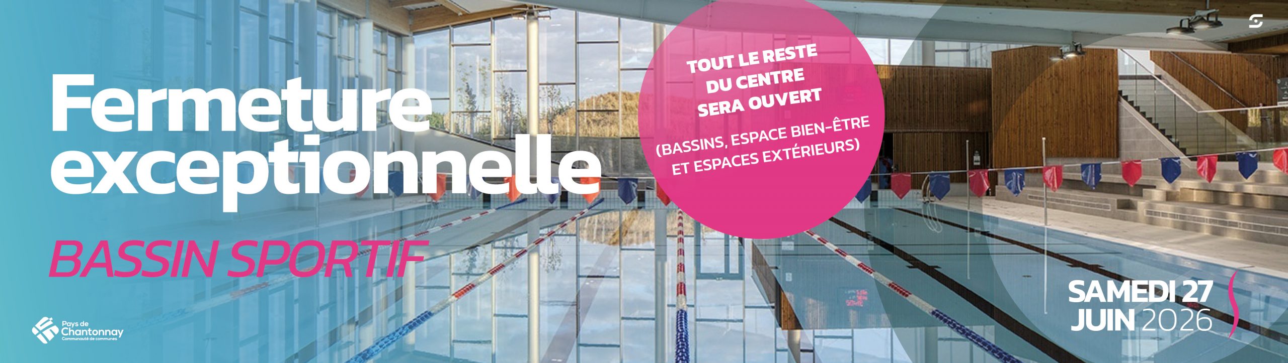 FERMETURE EXCEPTIONNELLE BASSIN SPORTIF