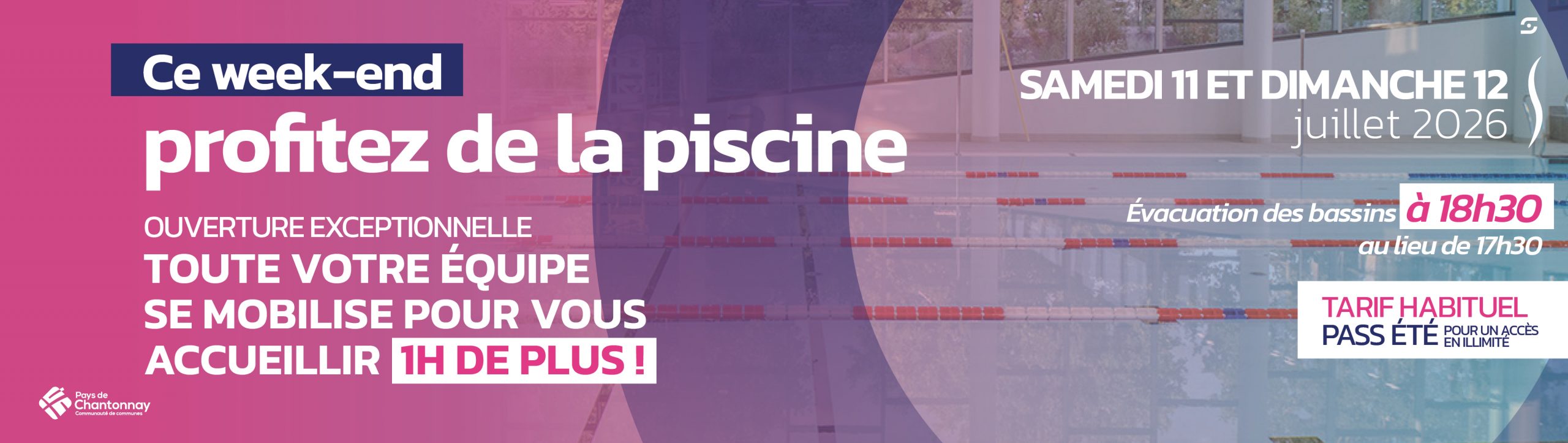 CE WEEKEND, PROFITEZ DE LA PISCINE !