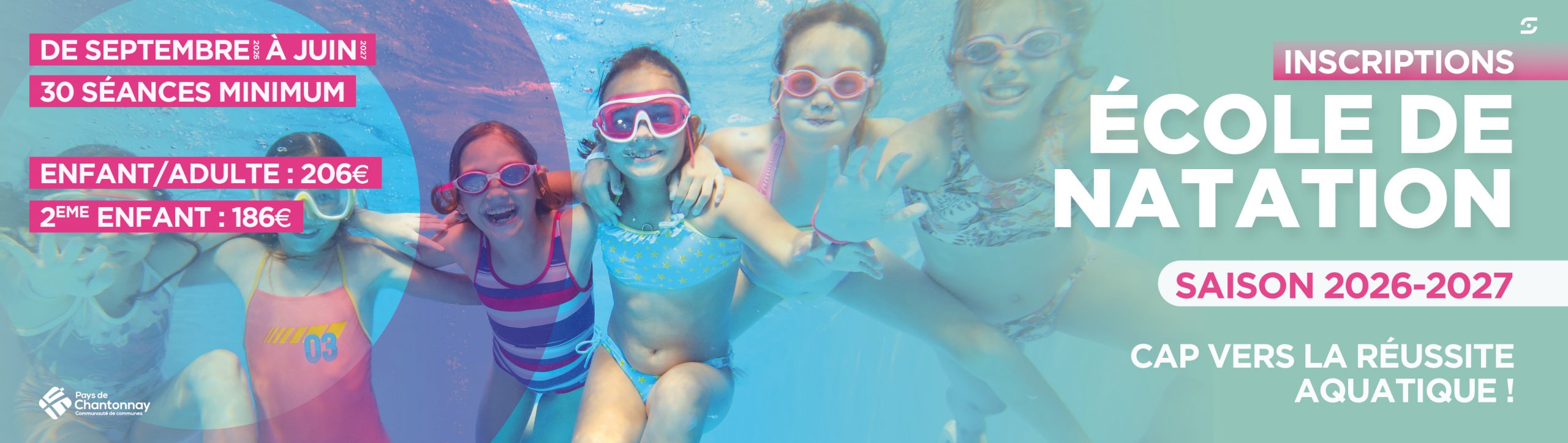 INSCRIPTIONS ÉCOLE DE NATATION SAISON 2026-2027